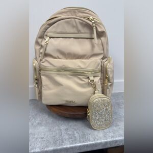 Madden‎ NYC Cream Backpack with Gold Accents